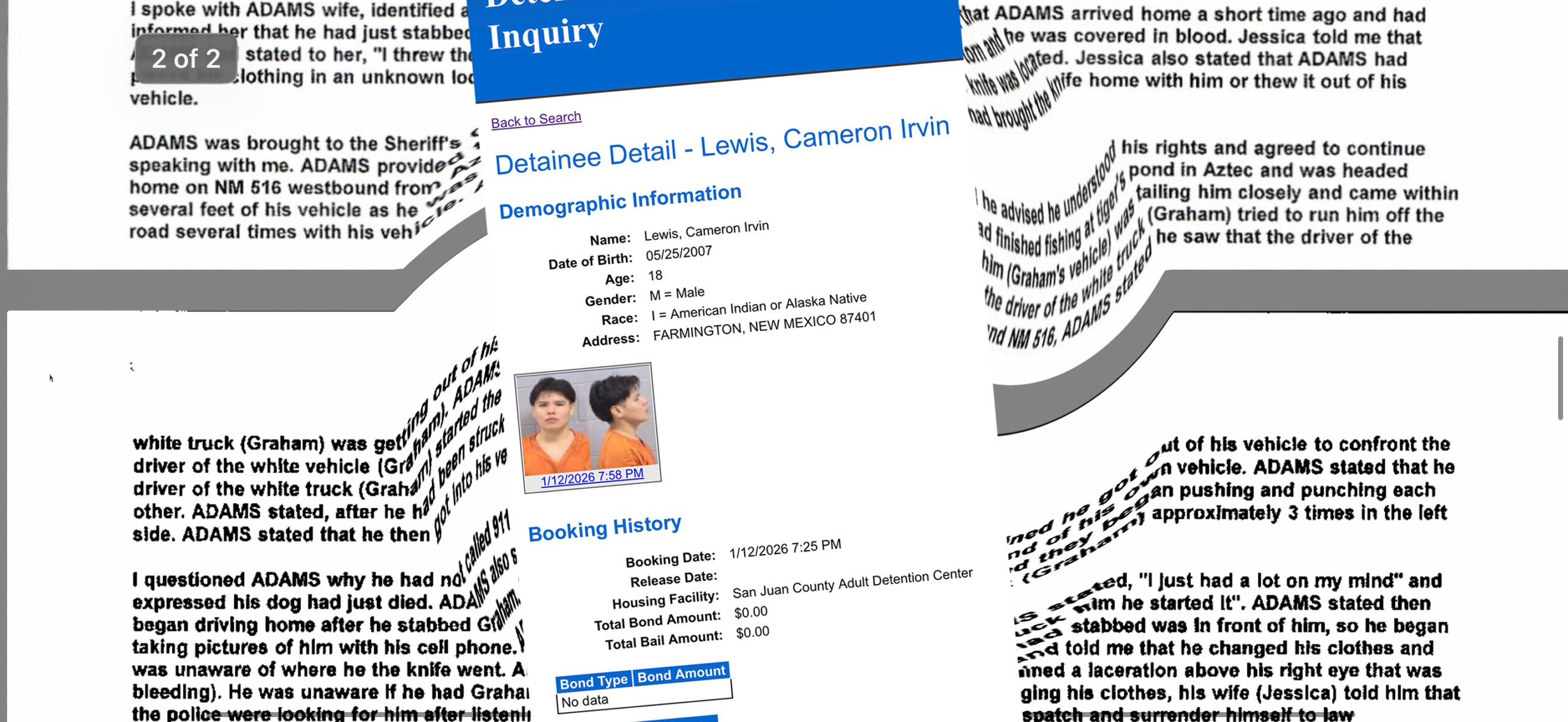 Cameron Lewis Charged in Connection With Fatal Shooting of Jessie Hensley in Farmington