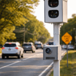 Speed camera used as part of the Farmington speed camera program to reduce speeding and improve traffic safety